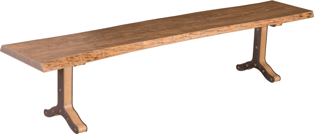 Asher Strada Base Live Edge Bench