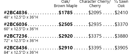 Avondale Double Bookcase Pricing