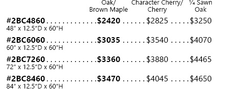 Avondale Double Bookcase Pricing