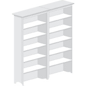 Avondale Double Bookcases