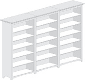Avondale Triple Bookcases