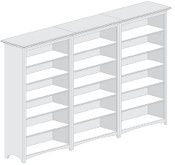 Avondale Triple Bookcases