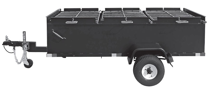 3 Pit BBQ Trailer