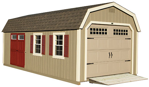 New England Dutch One-Car Garage (T1-11)
