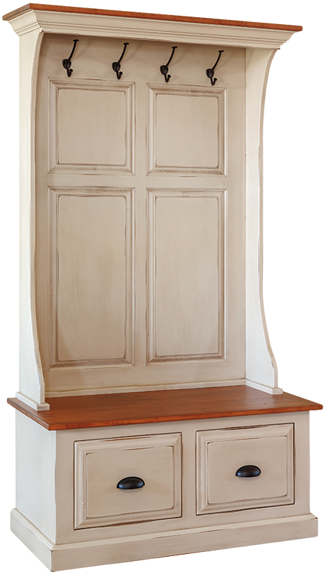 Colonial Pine Hall Bench