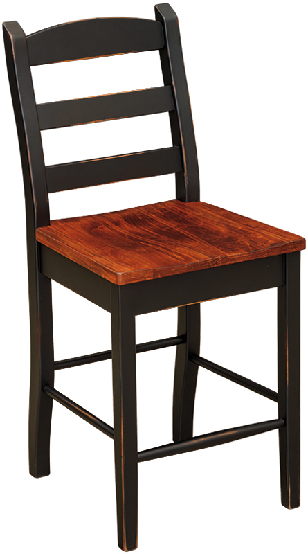 Colonial 24" Maple Ladder Back Counter Chair