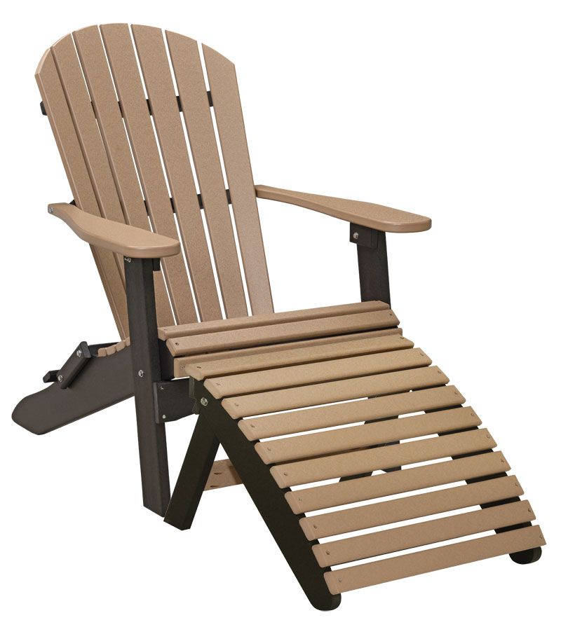 Island Poly Folding Adirondack with Ottoman