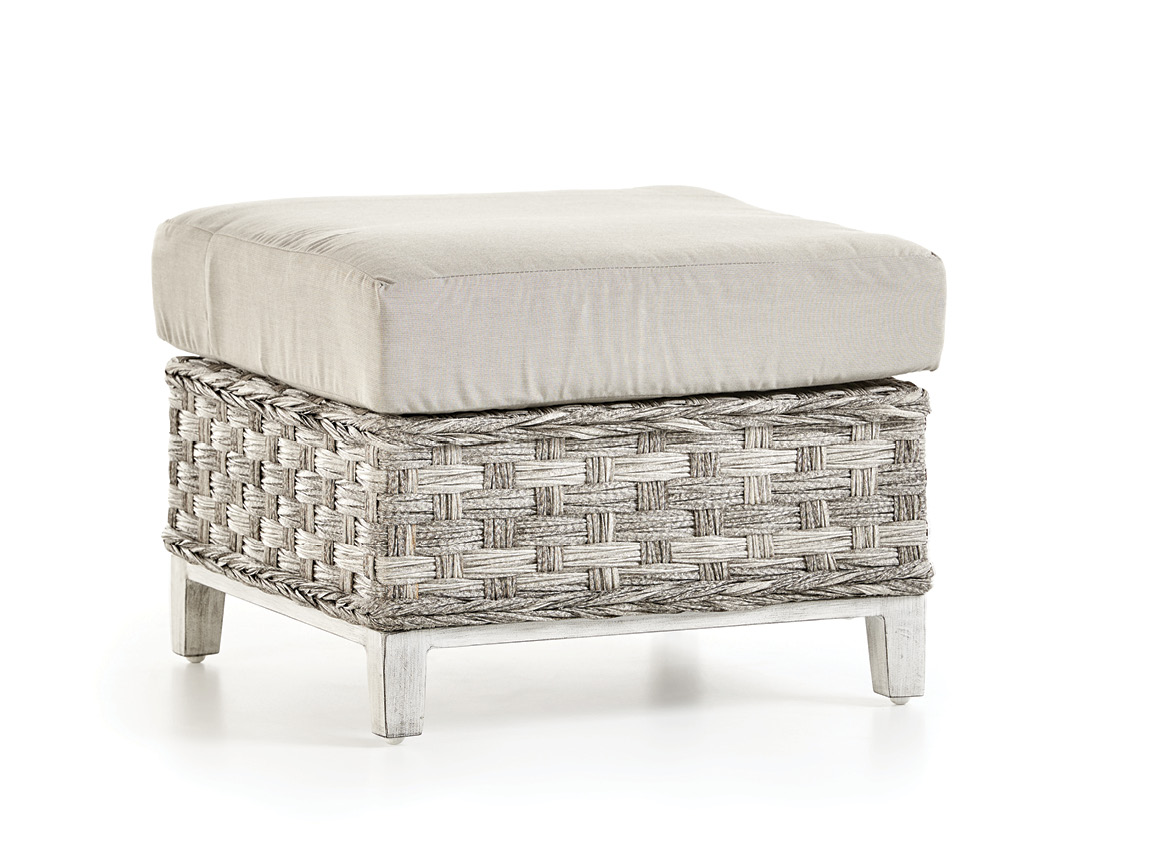 Grand Isle Wicker Ottoman